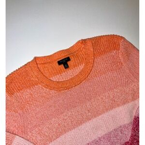 Talbots Petite Preppy Pima Cotton Ombre Striped Coastal Grandma Sweater  MP